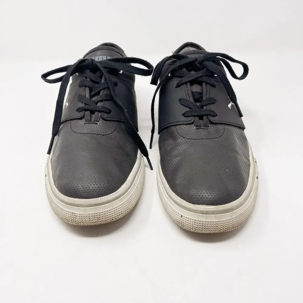Puma Mens 10.5 Black El Ace Core Plus Sneakers Textured Lace Up Shoe Fashion - Picture 7 of 15